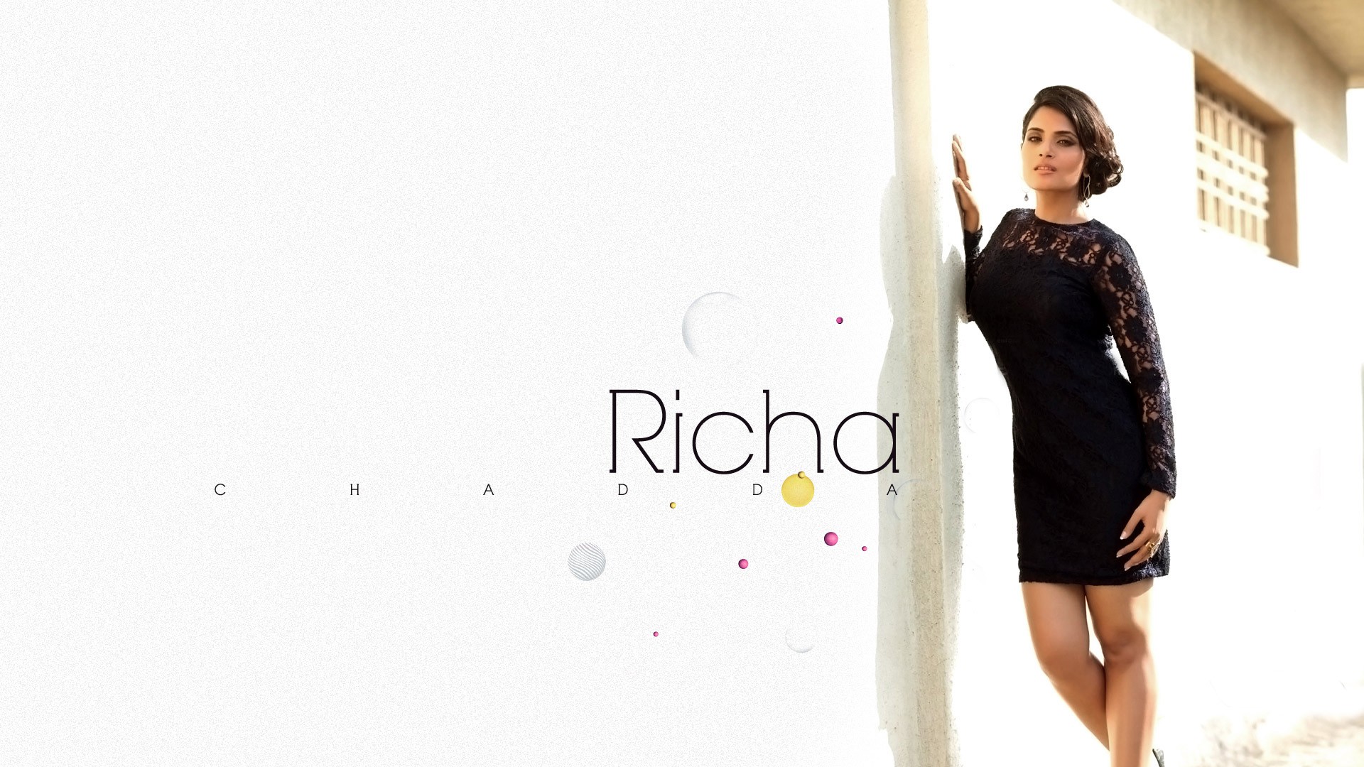 richa chadda in black dress celebrities photos