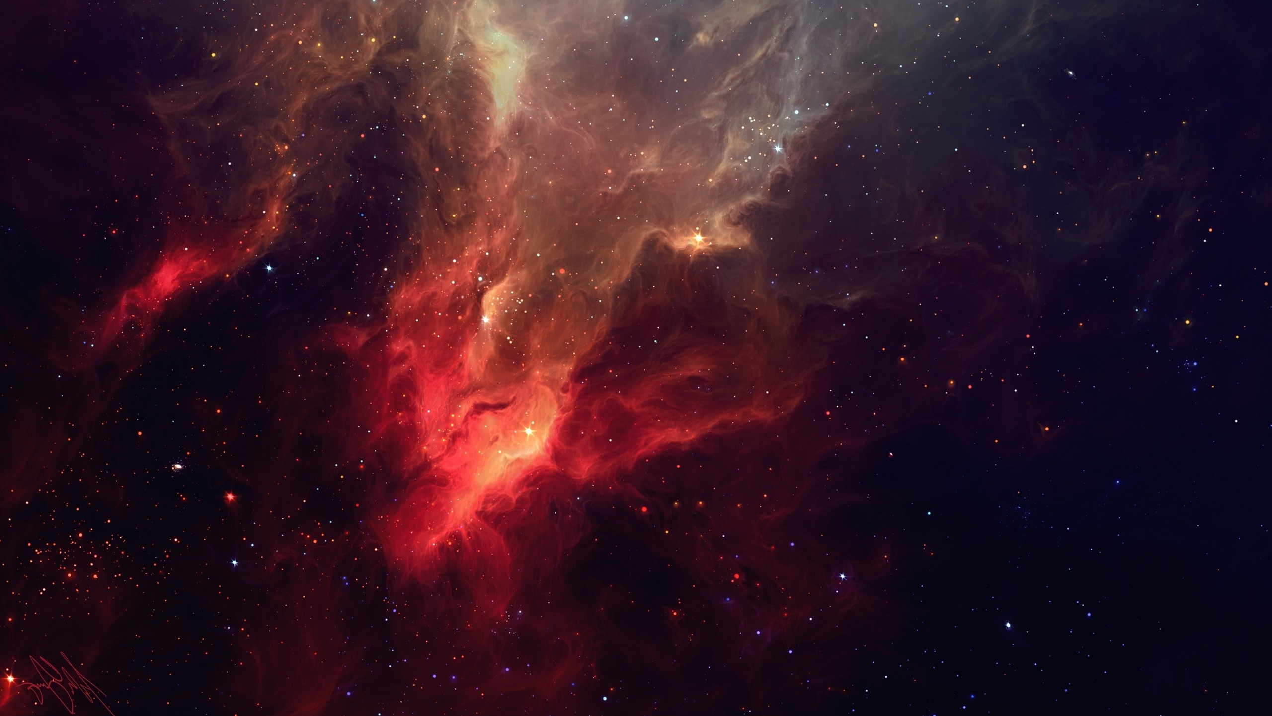 space nebulae red hd images