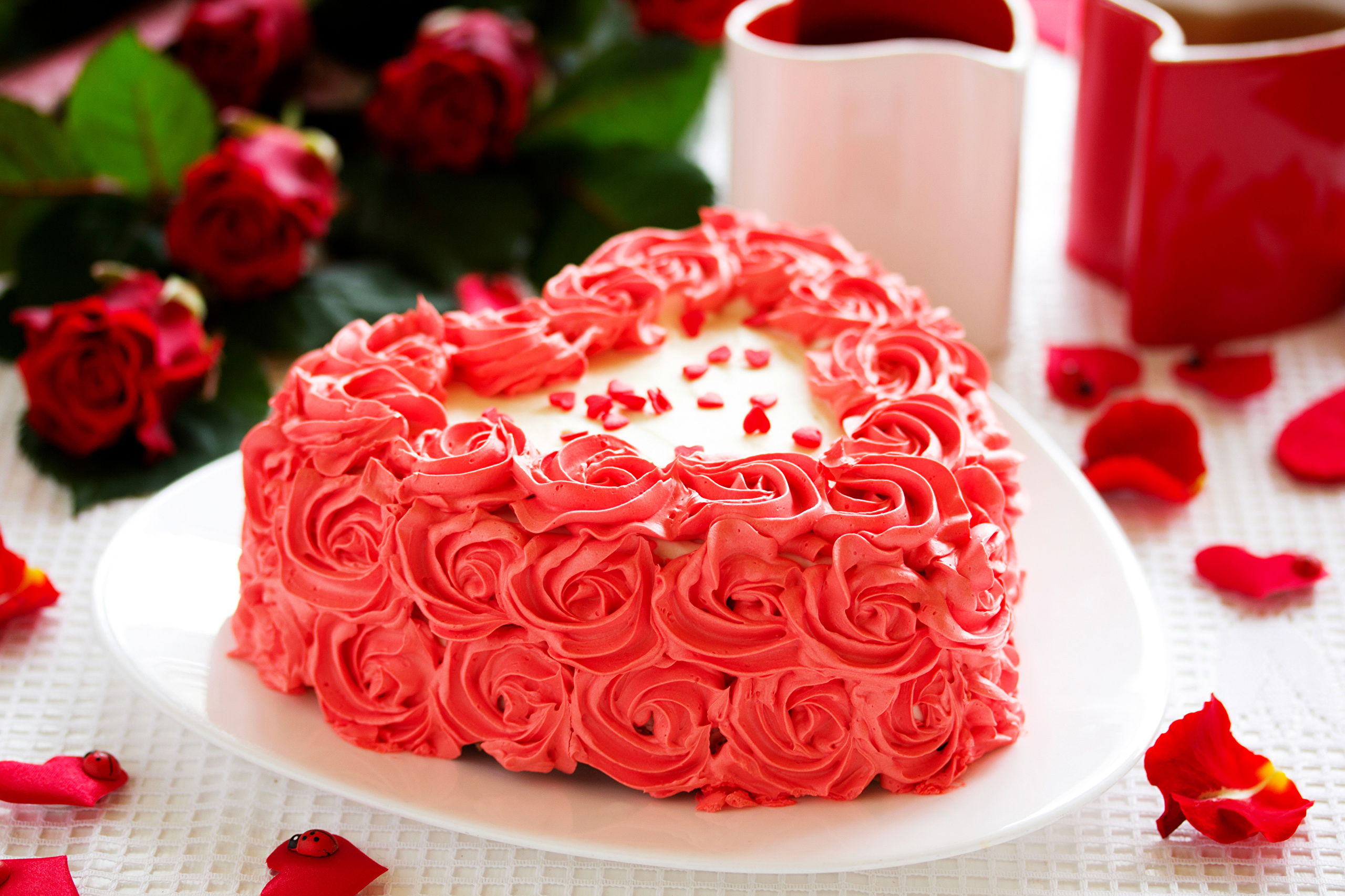 sweets cakes roses heart love 