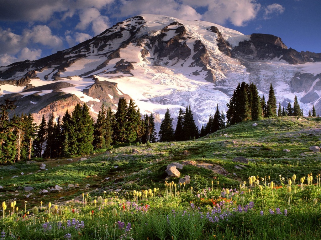 Spring Mountain Scene Desktop Wallpaper Picture Images Download