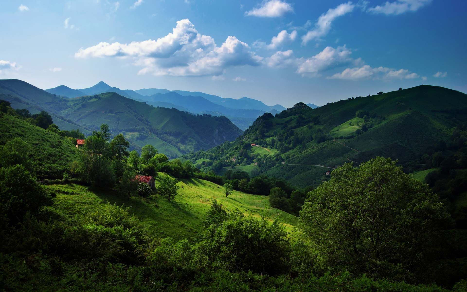 beautiful landscape of mountain valley hd desktop wallpaper