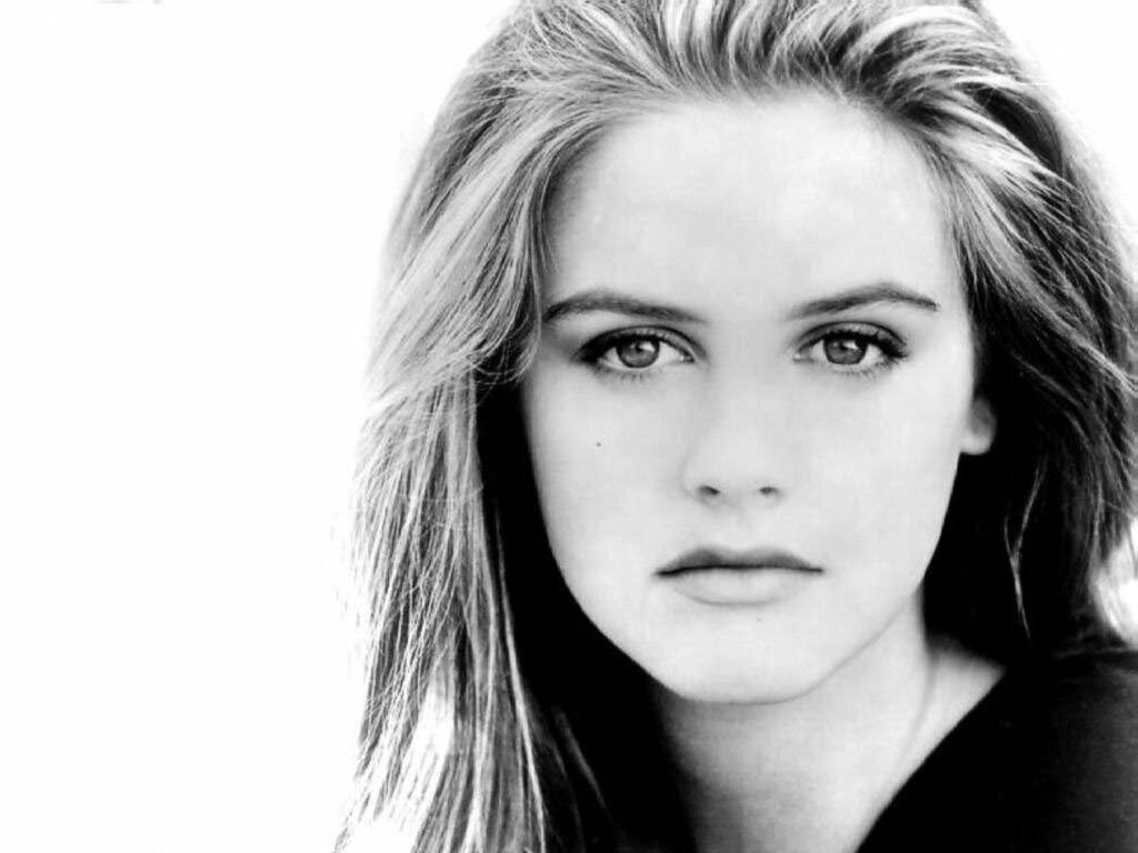 Alicia Silverstone Aerosmith Black And White Wallpapers Download