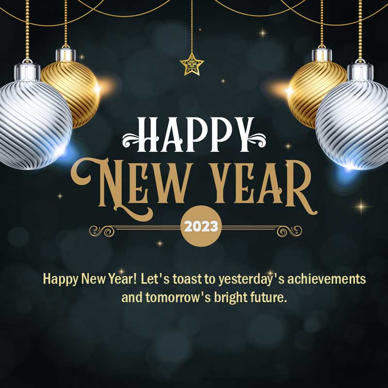 happy new year 2023 wishes with greeting cards