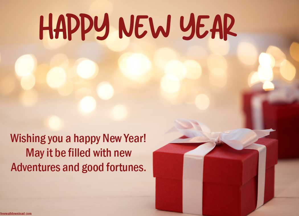 Happy New Year Greeting Cards With Gift Photos Free Download