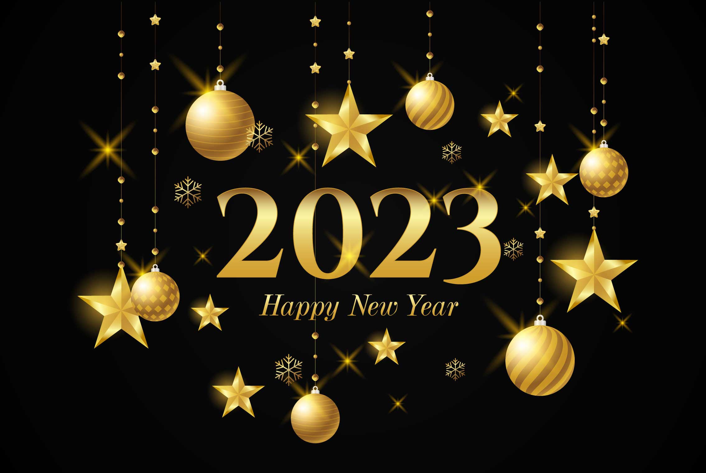 Shining Beautiful Happy New Year 2023 Wallpapers Full Hd
