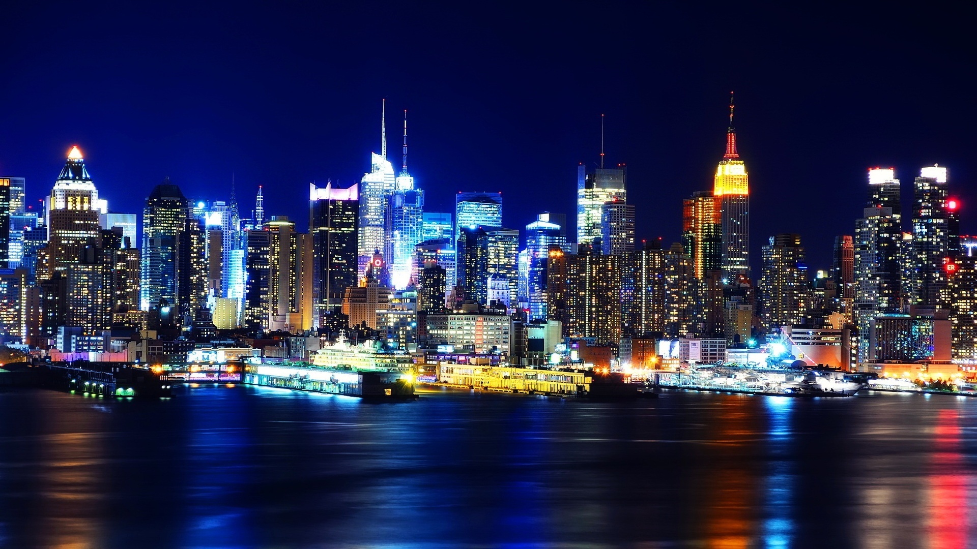 gorgeous new york at night empire state building wallpapers free download