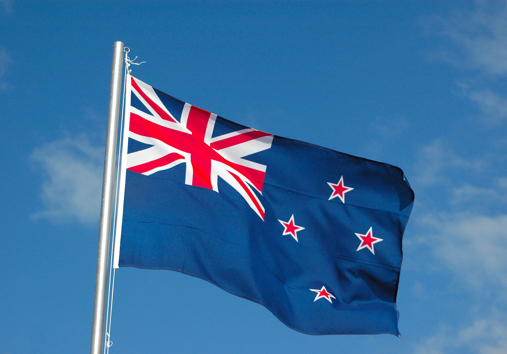 hoisting newzealand country national flag hd images downlad