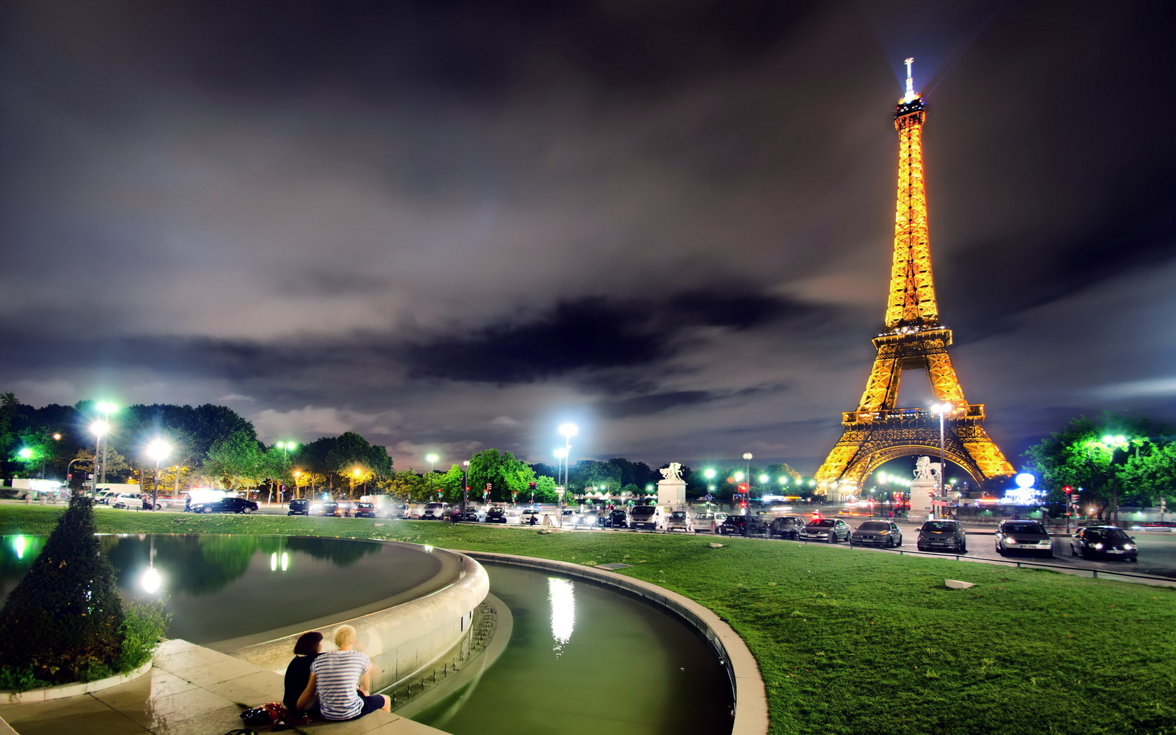 Elegant Hd Rivers Eiffel Tower Desktop Free Themes Download