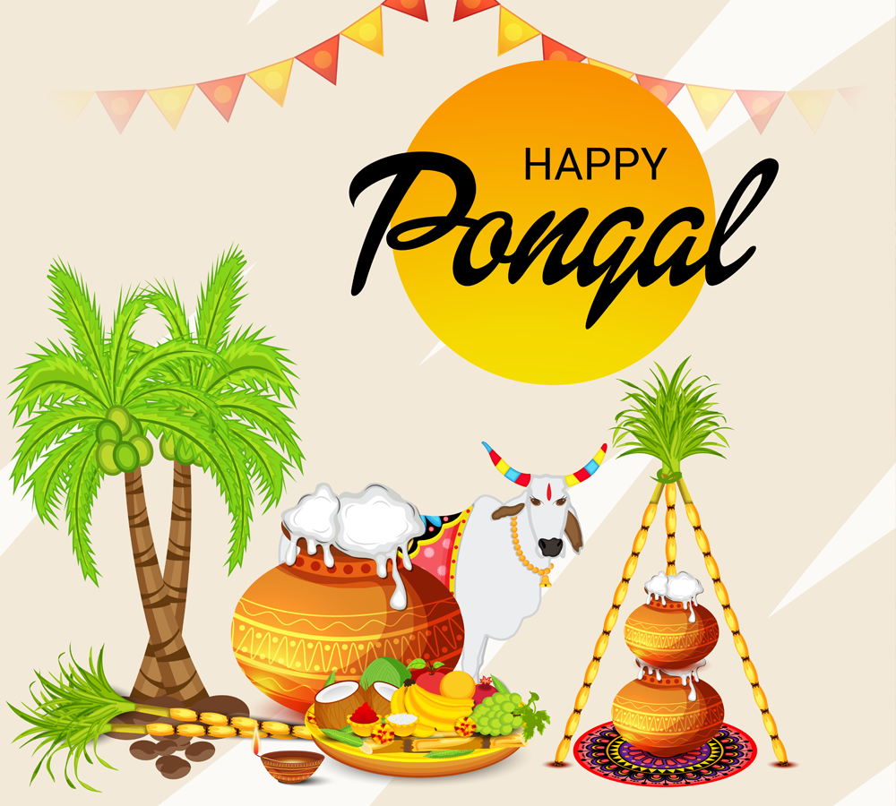 greetings thai pongal festival tamil wishes image free download