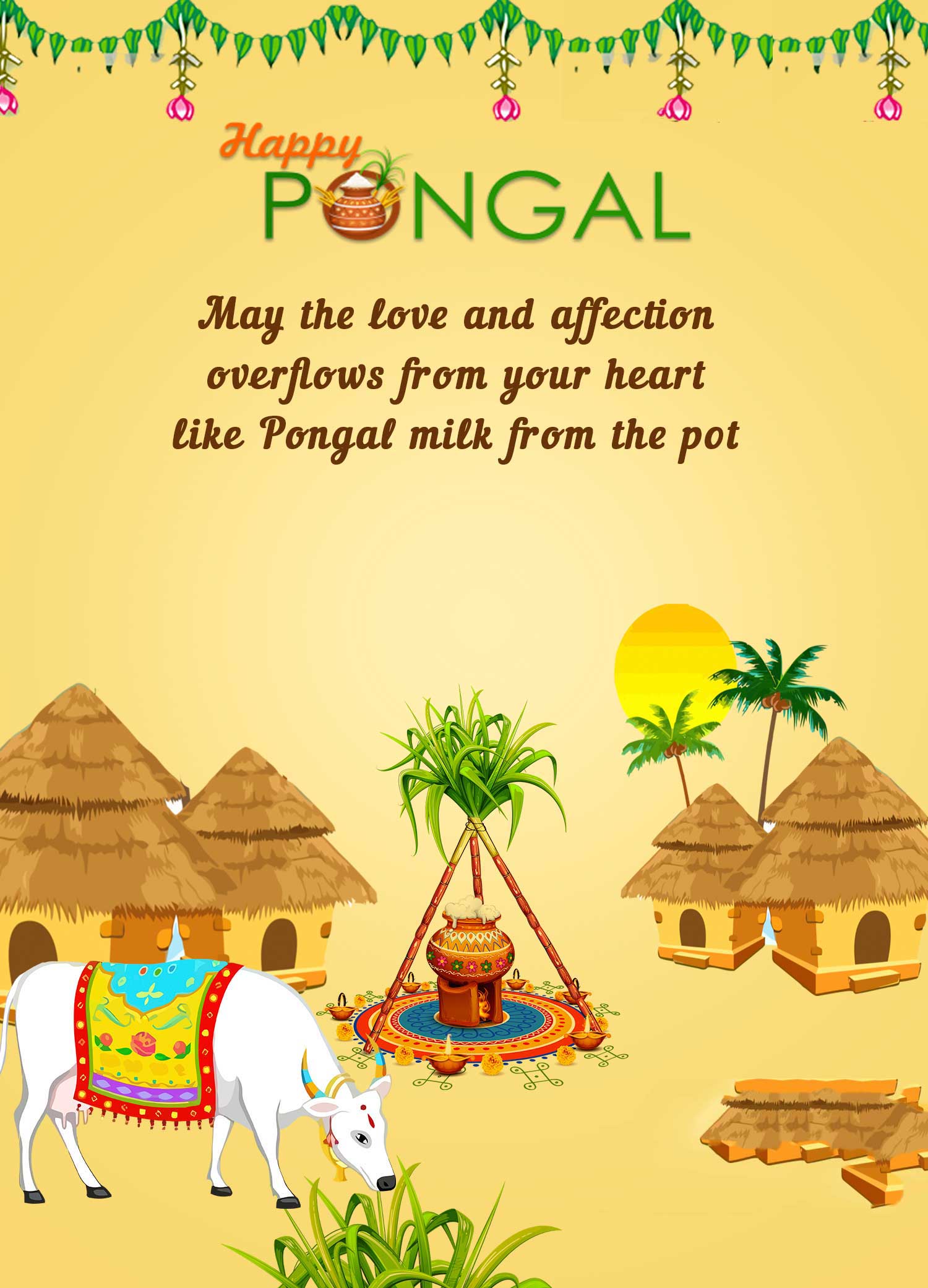 whatsapp pongal festival greeting wishes card