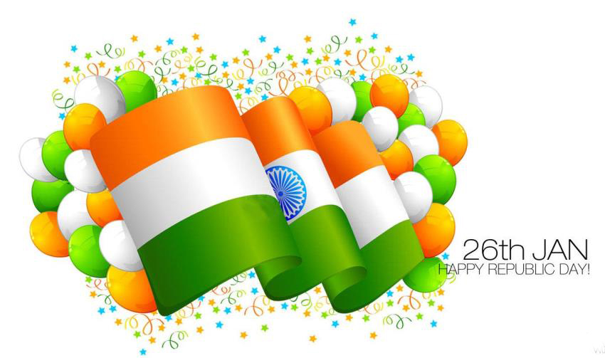 happy republic day indian flag hd decoration wallpaper