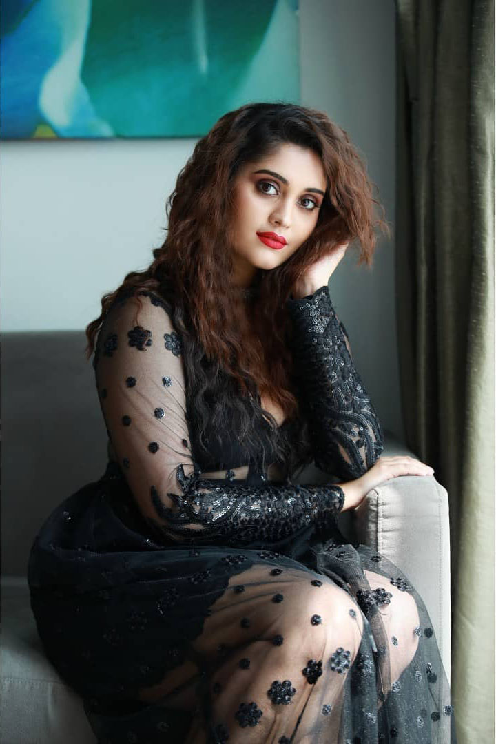 Surbhi Puranik Cute Black Dress Hd Wallpaper
