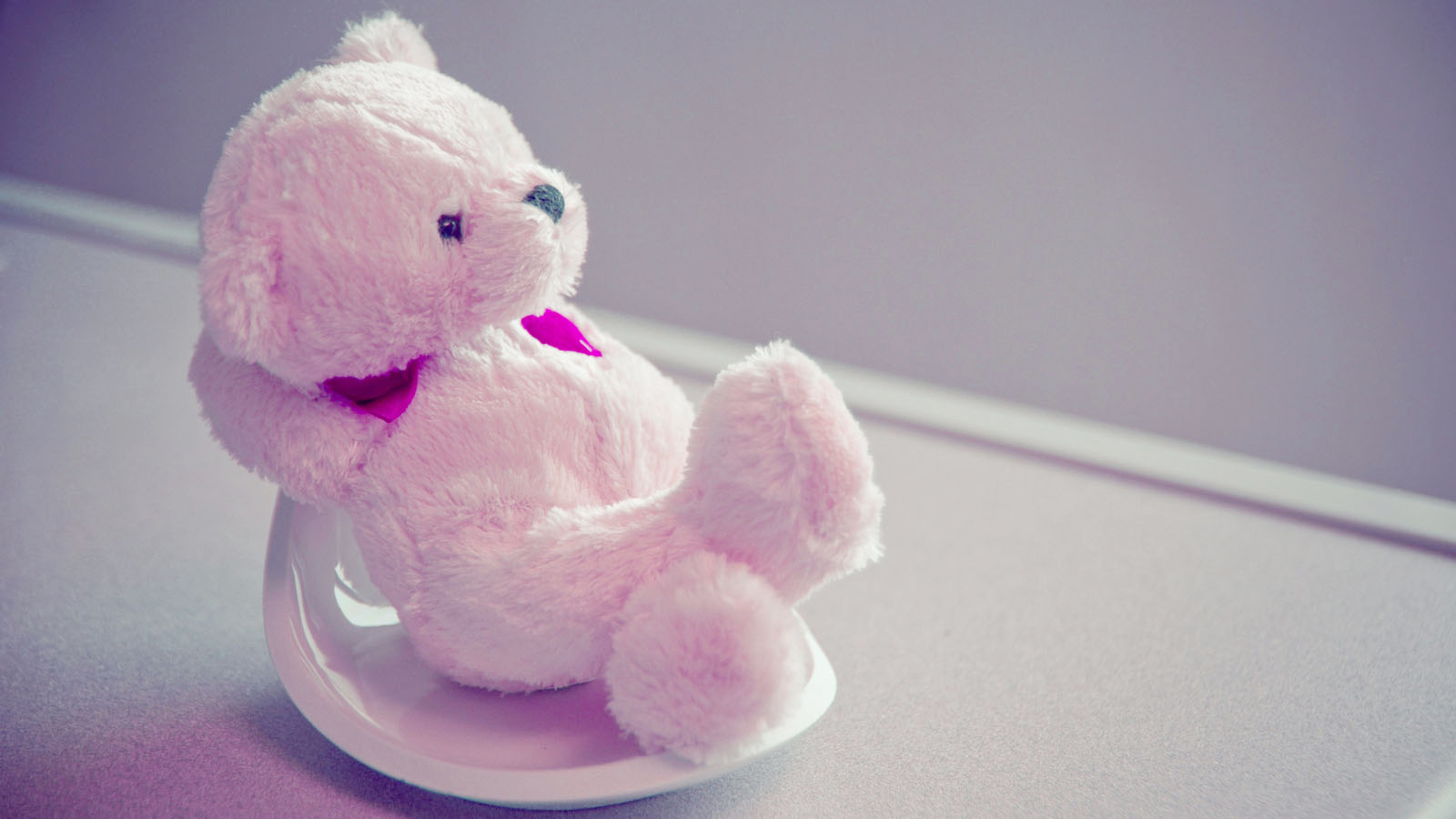 awesome wallpaper of pink teddy bear