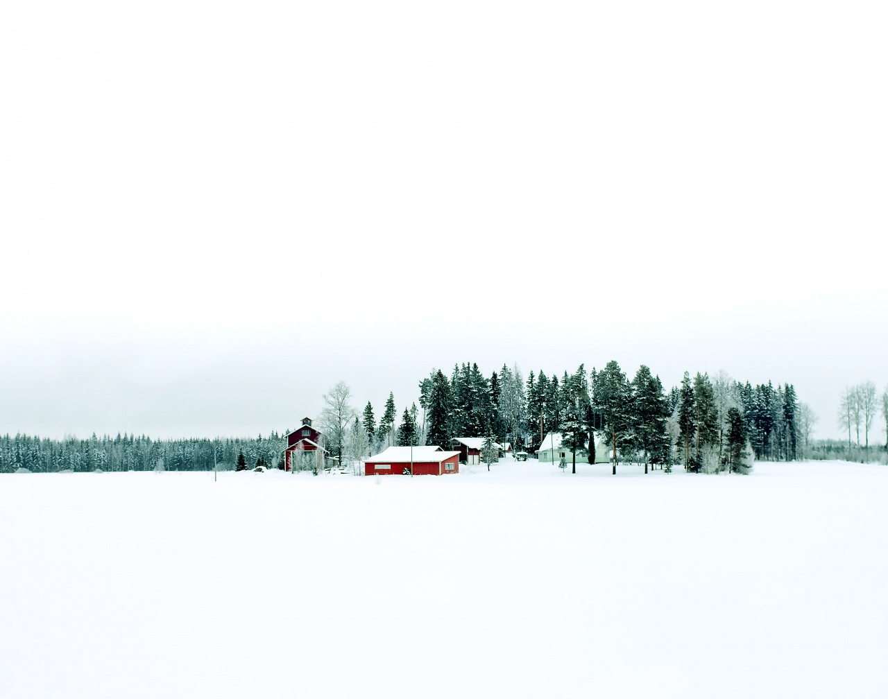 cold winter with snow farm house beautiful wallpaper image