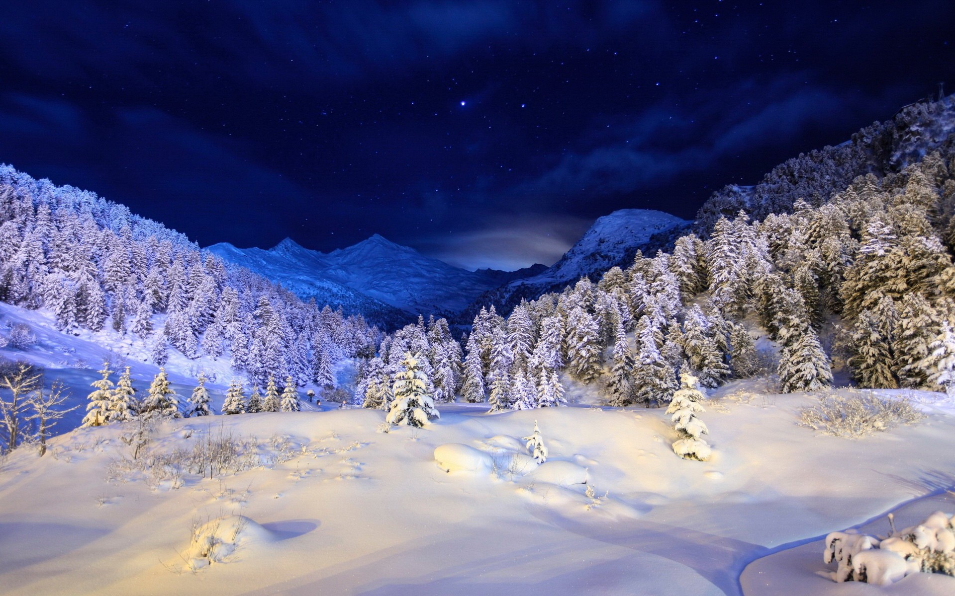 winter landscape wallpaper for desktop background